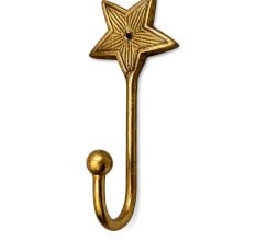 Handcrafted Black Metal Star Wall Hook Minimal Utility